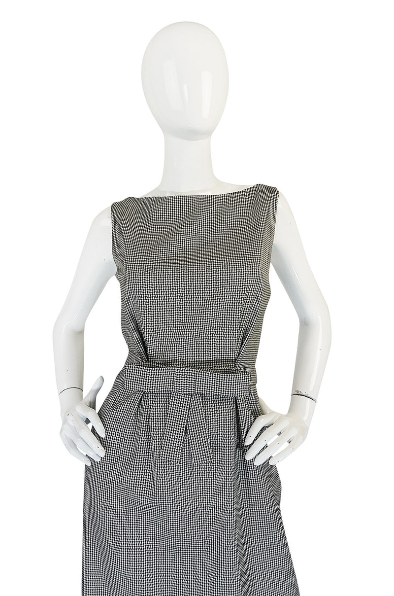 1990s John Galliano for Christian Dior Fitted Check Dress