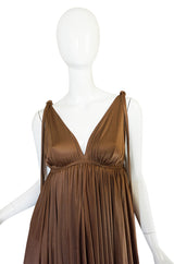 Superb 1970s Grecian Goddess Frank Usher Jersey Dress
