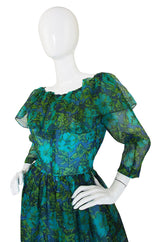 1960s Bonnie Cashin for Dorian Silk Chiffon Gown