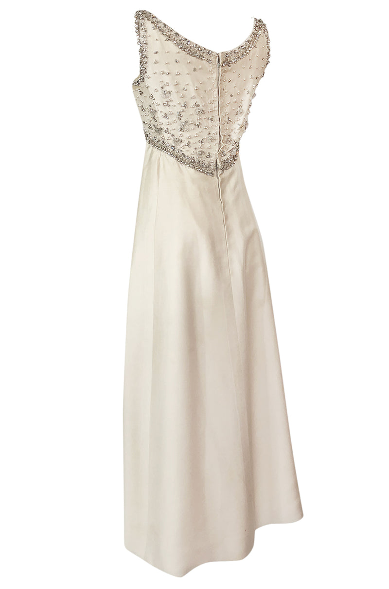 Early 1960s Christian Dior Numbered Colifichets Crystal & Pearl Project Dress