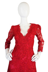 1983 Haute Couture Yves Saint Laurent Lace Dress