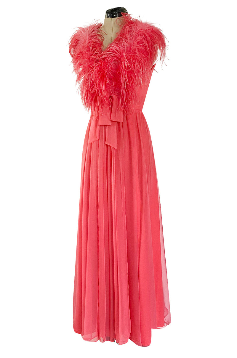 bright coral pink dress Bright Coral Pink Beaded Detail Princess Gown Masha&Jlynn
