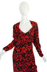 1980s Nina Ricci Demi-Couture "Haute Boutique" Silk Dress