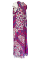 1960s Emilio Pucci for Formfit Rogers Purple & Pink Nylon Lingerie Dress