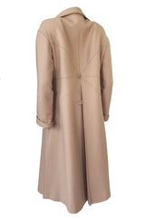 Immaculate 1960s Courreges Unusually Seamed Camel Toggle Coat
