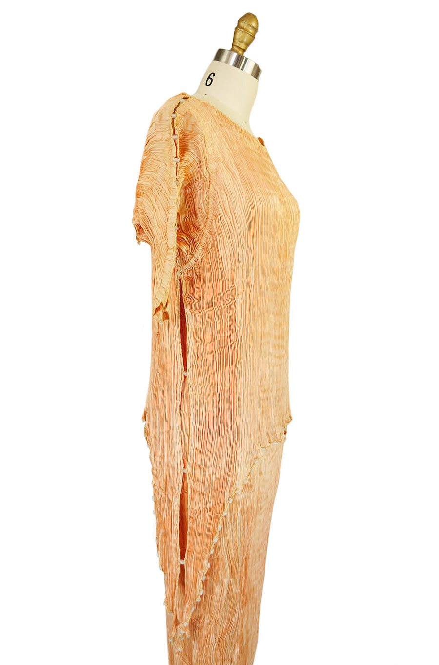 fortuny orange dress A Mariano Fortuny copper silk Delphos gown, circa 1920-30