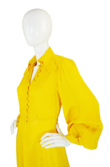 1960s Yellow Ossie Clark Maxi Dress