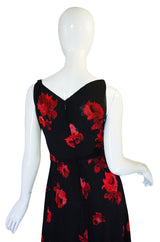 2005 Iconic Rose Print Prada Silk Dress