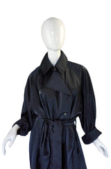 1980s Alaia Over-Size Black Trench Coat
