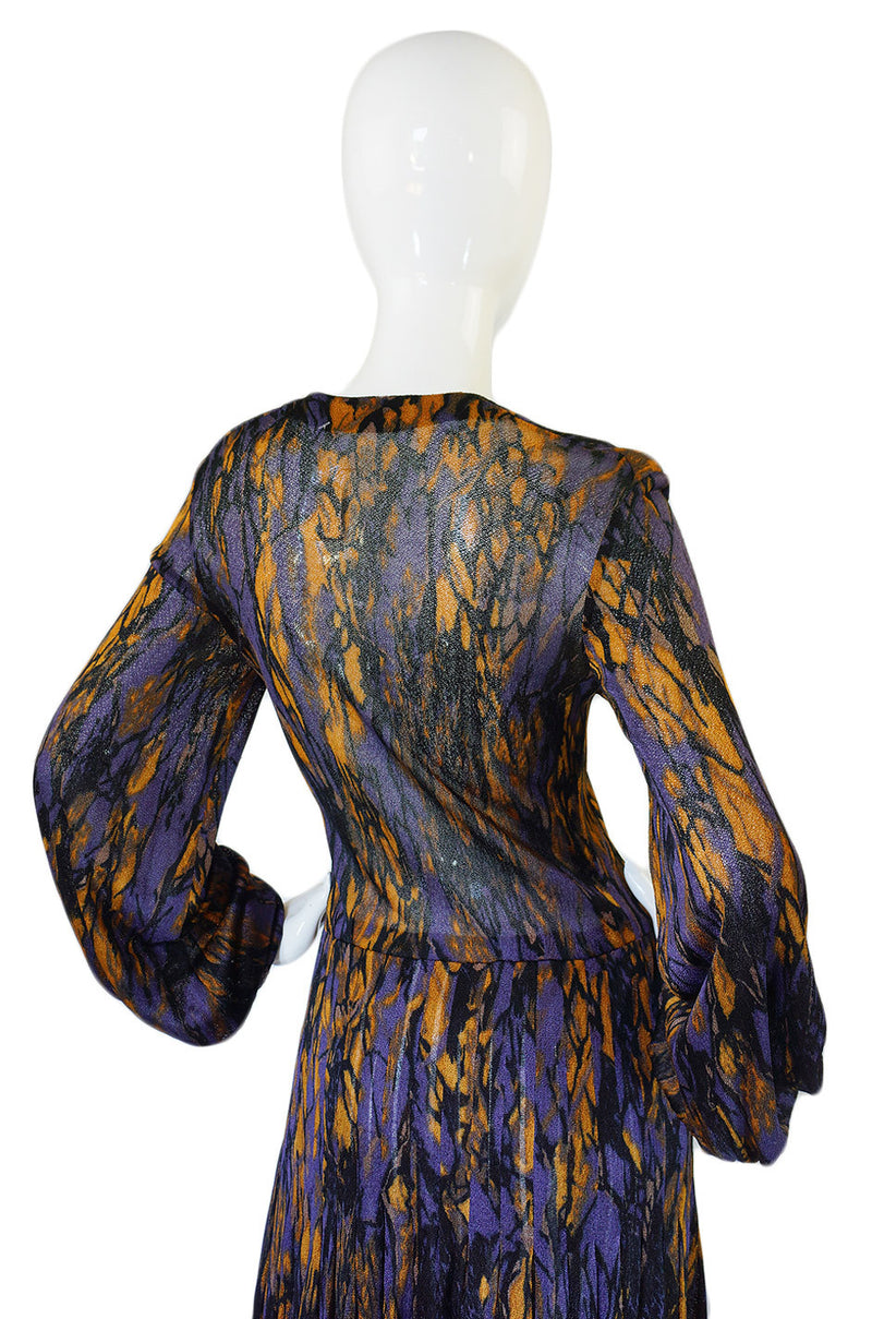 1970s Yves Saint Laurent Silk Knit Dress