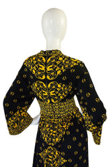 1970s Yellow & Black Maurice Dress