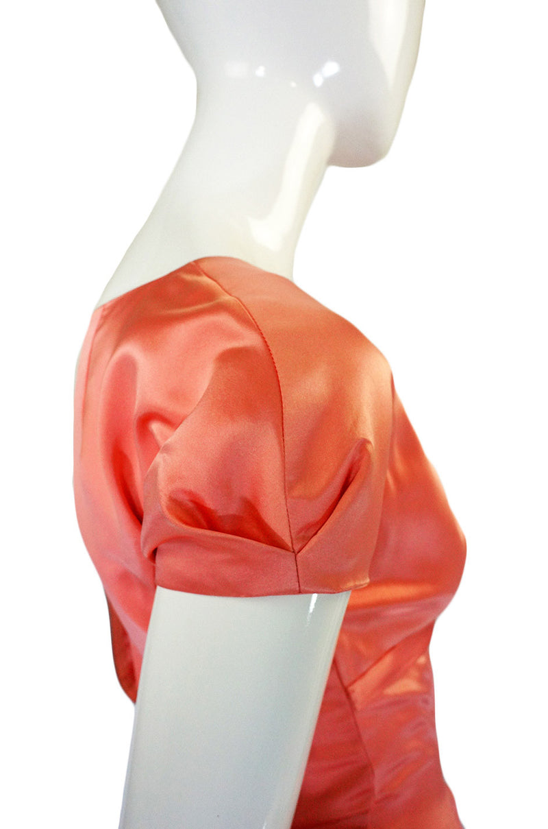 1950s Harvey Berin Silk Peach Dress