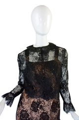 1980s Fine Lace Bill Blass Dress & Jacket
