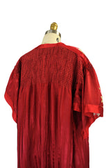 Victorian Printed Silk Boudoir Wrapper