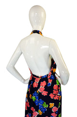 1970s Oscar De La Renta Plunging Halter