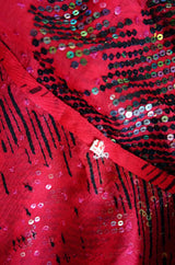 1920s Fine Sequin Silk Chiffon Top