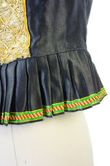 Antique Silver Buckle Gold Thread Vest