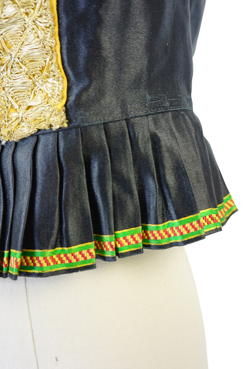 Antique Silver Buckle Gold Thread Vest