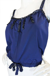 1960s Rare Sequin Courreges Halter Top