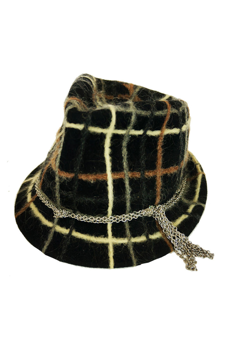 1970s YSL Fedora with Chain Detail