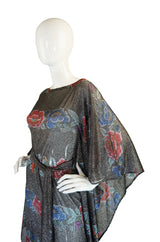 1970s Rare Metallic Missoni Caftan Gown