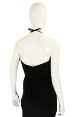 1980s Plunged Vicky Tiel Mini Dress