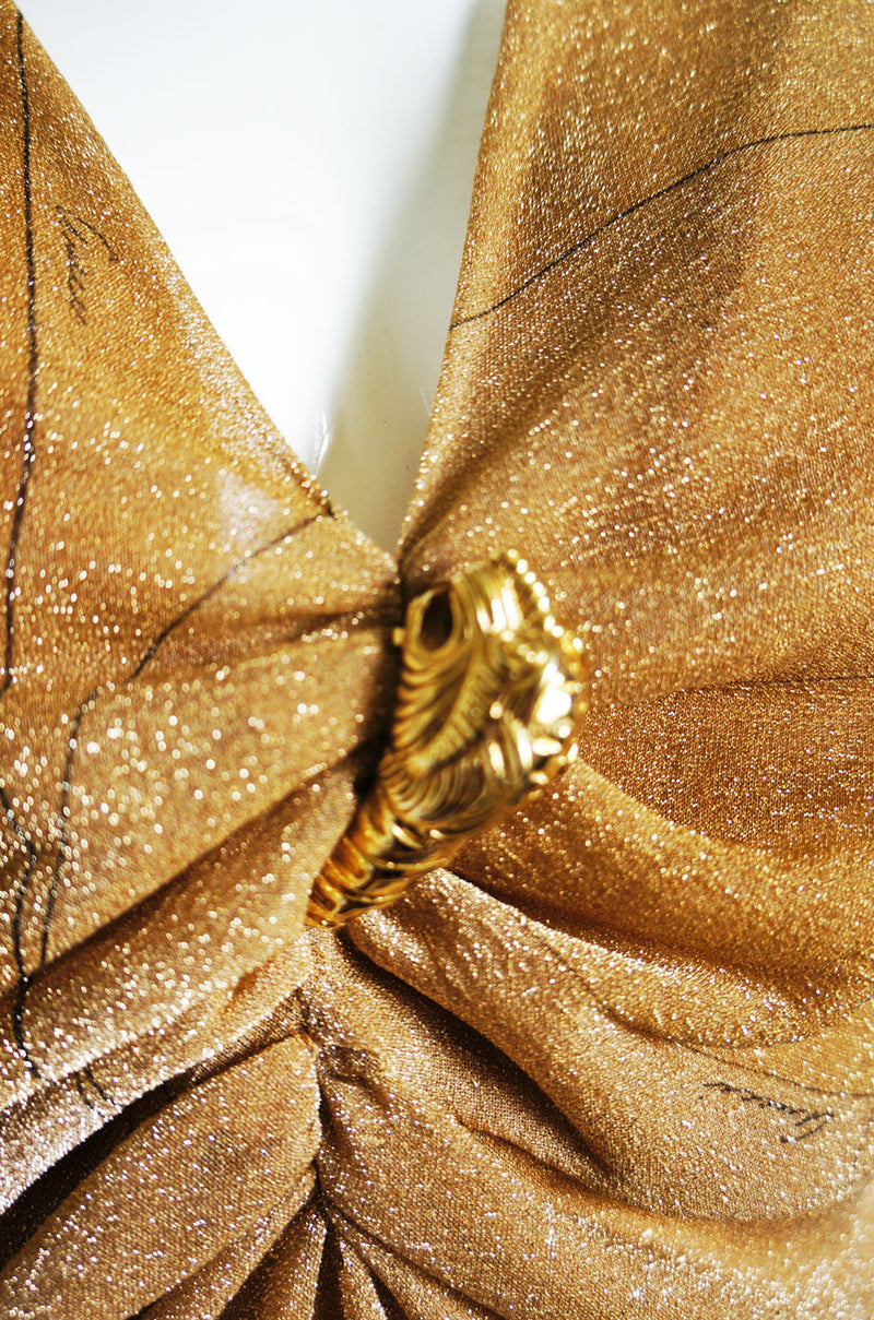 F/W 2000 Tom Ford for Gucci Gold Top Shrimpton Couture F/W 2000 Tom Ford for Gucci Gold Top Shrimpton Couture