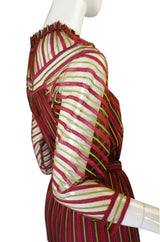 1970s Silk Net Janice Wainwright Dress