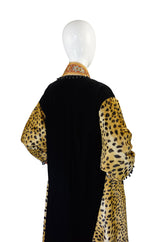1980s Leopard & Velvet Moschino Couture Coat