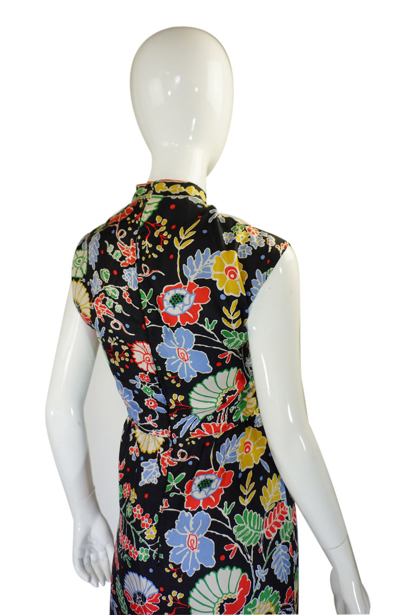 1972 Silk Print Adele Simpson Dress