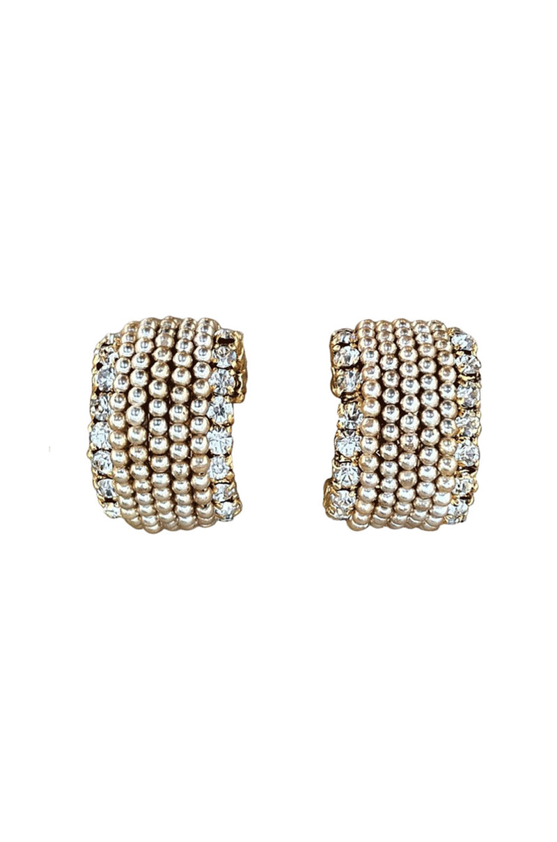 Crystal & Pearl Chanel 1980s Earrings