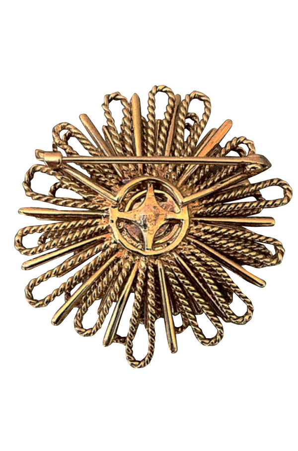 1950s TIFFANY & CO. Diamond Gold Starburst Brooch