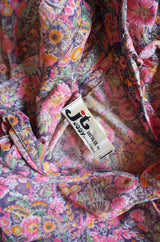 1970s Jody Soft Tee Pink Floral Dress