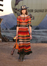 Gorgeous Resort 2018 Christian Dior by Maria Grazia Chiuri Stripe Knit Dress w Fringing