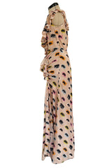 Bias Cut Fall 2012 Moschino Cheap & Chic 'I See You' Silk Eye Print Ruffle Dress