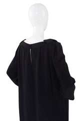 1960s Adele Simpson Chic Black Shift Dress