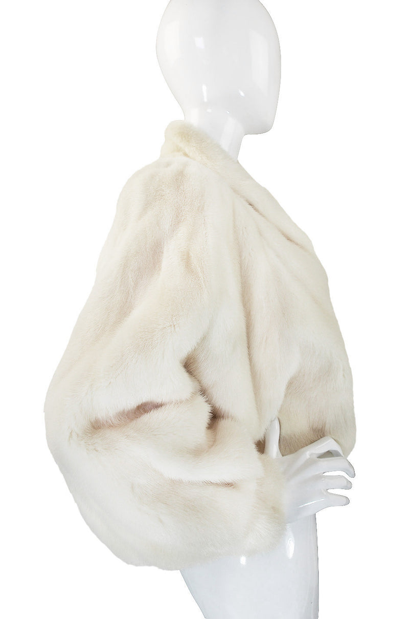 1960s Stunning White Mink Evening Jacket