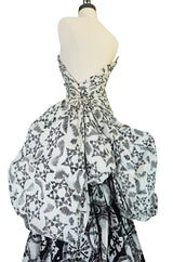 Mid 60s-early 1970s Louis Feraud Couture Cotton BallGown