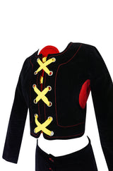 Rare 1971 Mr Freedom by Diana Crawshaw Velvet 'Baseball' Suit
