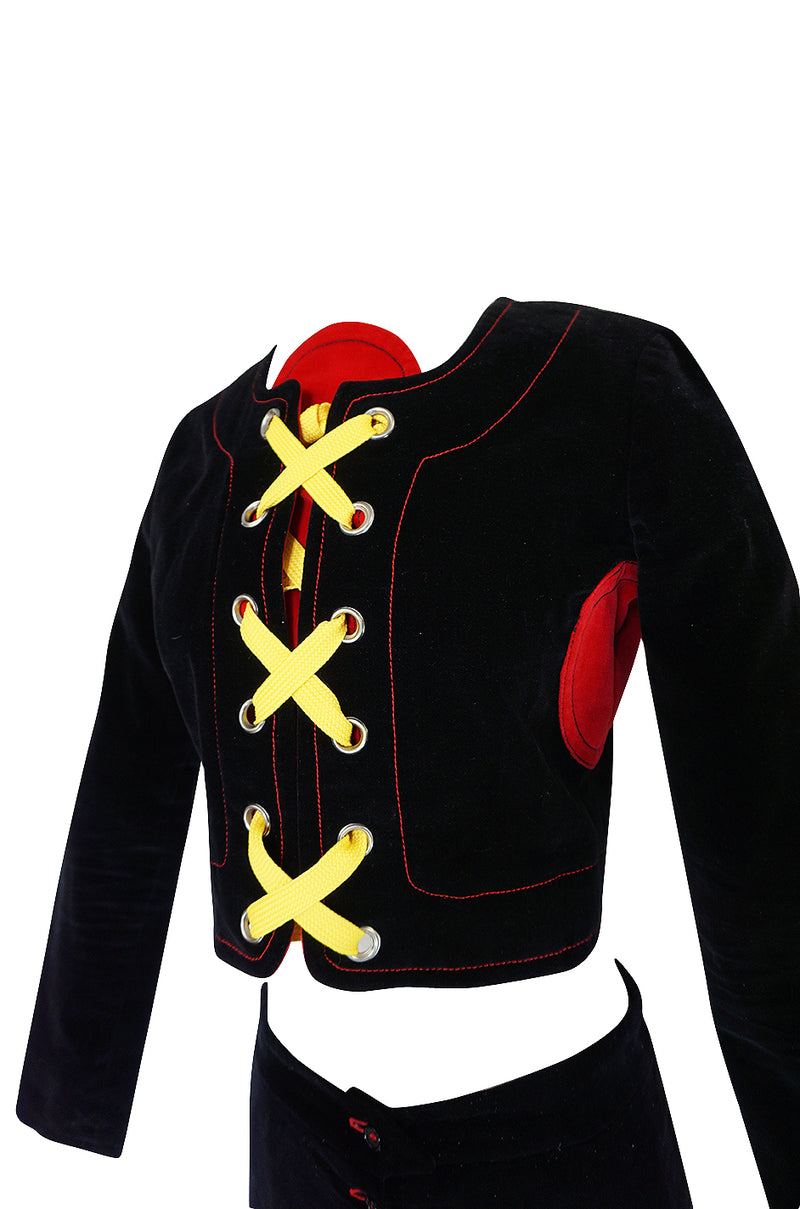 Rare 1971 Mr Freedom by Diana Crawshaw Velvet 'Baseball' Suit