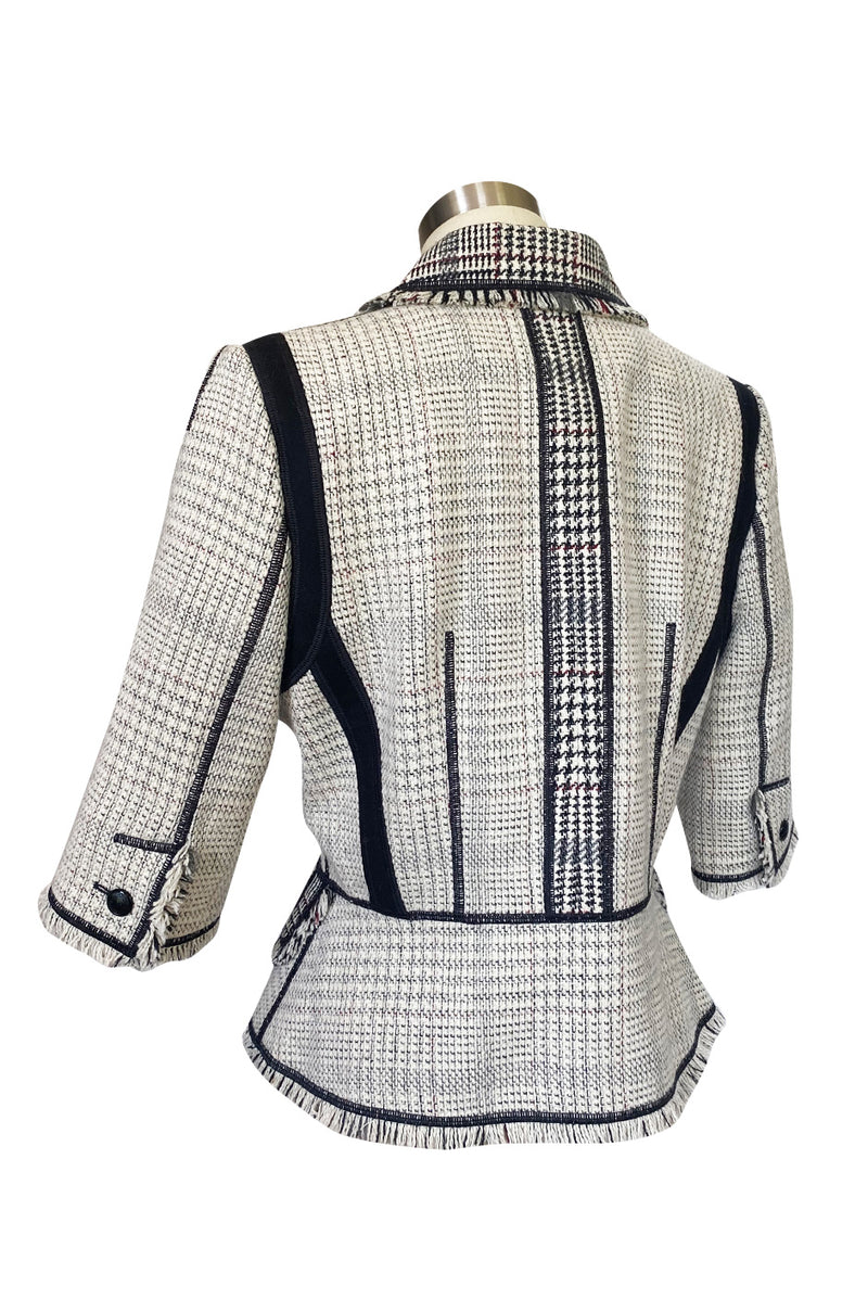 Recent Louis Vuitton Fringe Edging Detailed Wool 'Blanket' Jacket