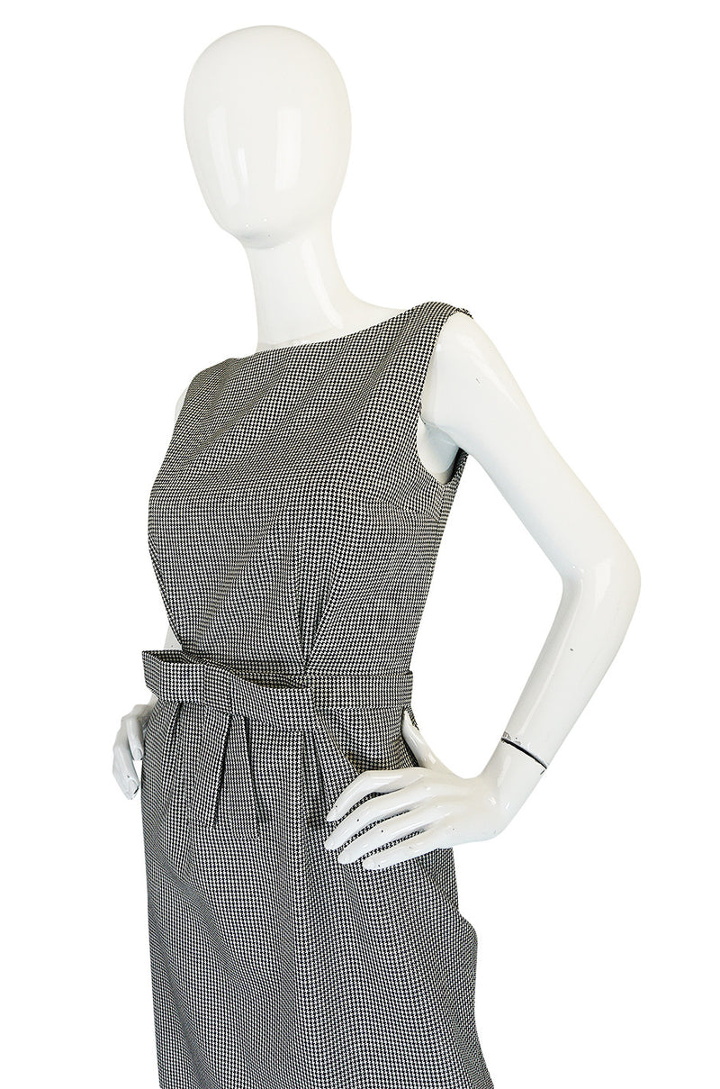 1990s John Galliano for Christian Dior Fitted Check Dress