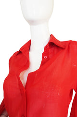 1990s Red Amazing Kimono Sleeved Gucci Top
