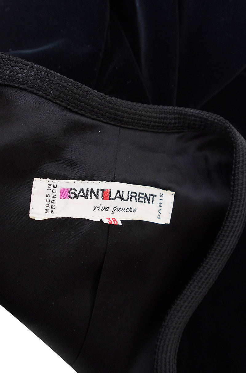 1970s Yves Saint Laurent Velvet Crop Jacket