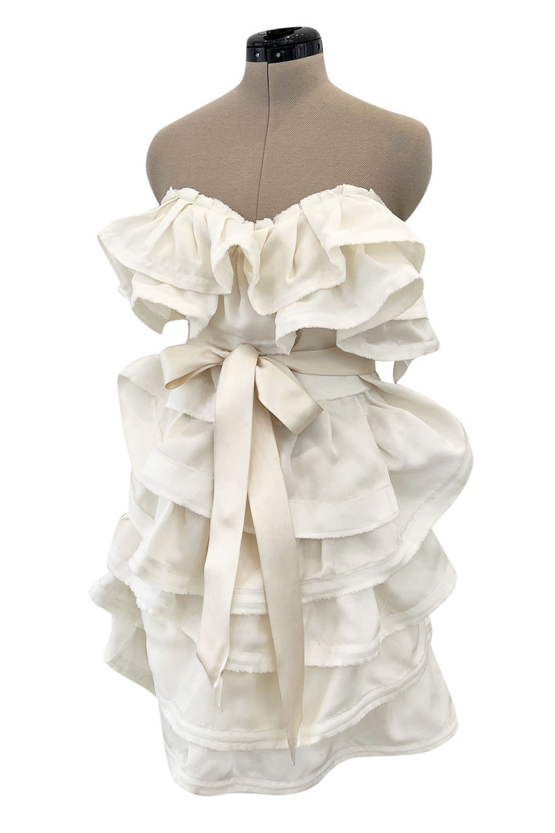 Organza Ivory Bridal Bow with Embroidered Phrase