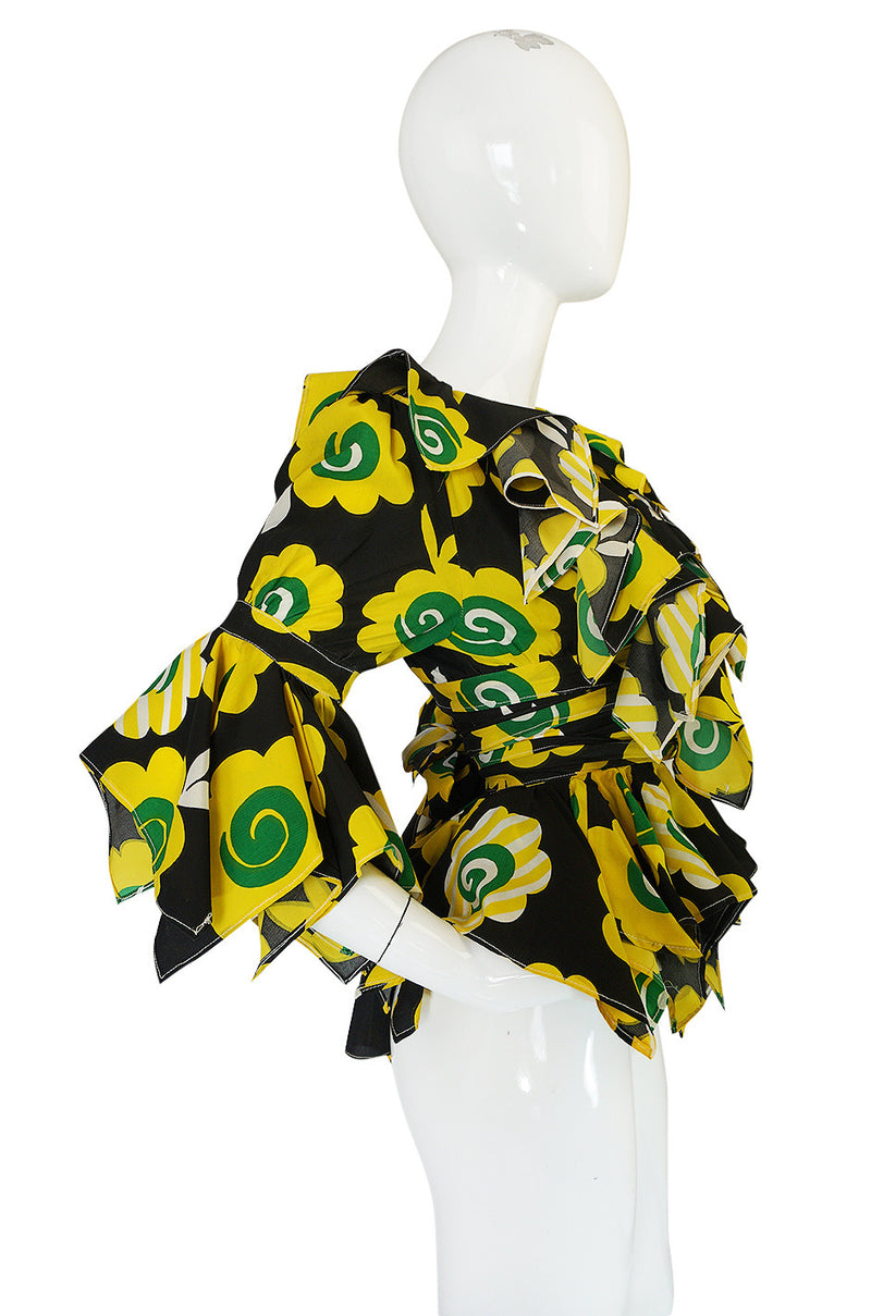 Museum Held 1969 Ossie Clark Top w Celia Birtwell Candy Flower Print