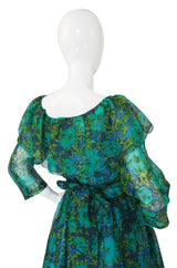 1960s Bonnie Cashin for Dorian Silk Chiffon Gown