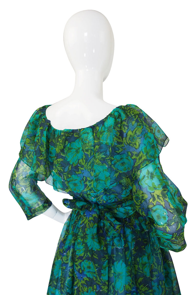 1960s Bonnie Cashin for Dorian Silk Chiffon Gown