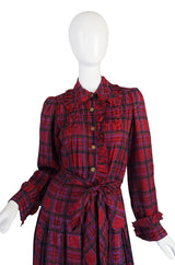 1979 Haute Couture Yves Saint Laurent Silk Dress