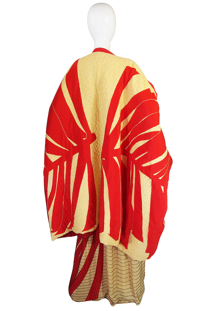 c.1980 Spectacular Michaele Vollbracht Bead Dress & Coat